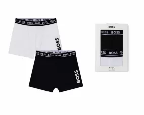 Hugo Boss Boy's J20328 09B Boxer Shorts Black White