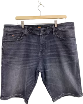 Hugo Boss Grey Denim Re.Maine-Shorts Regular Fit W34