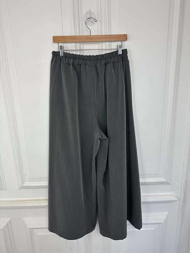 I.D Palazzo Trousers - Grey