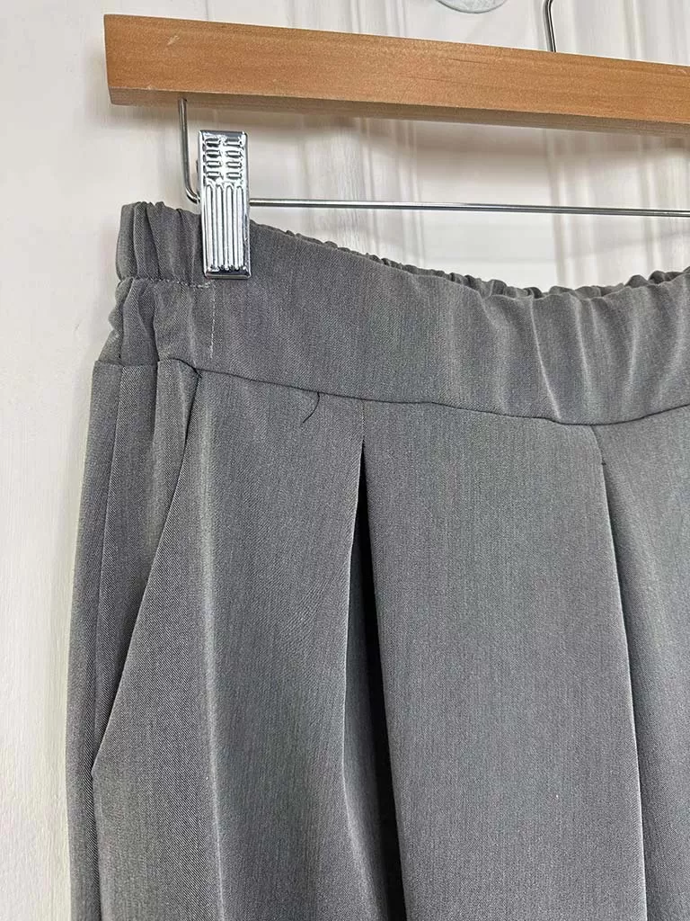 I.D Palazzo Trousers - Grey