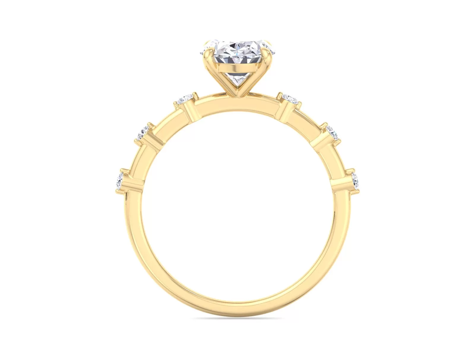 IGI CERTIFIED 2.00 Ct Oval Cut Lab Diamond Engagement Ring