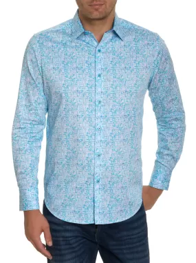 IMPRESSION LONG SLEEVE BUTTON DOWN SHIRT