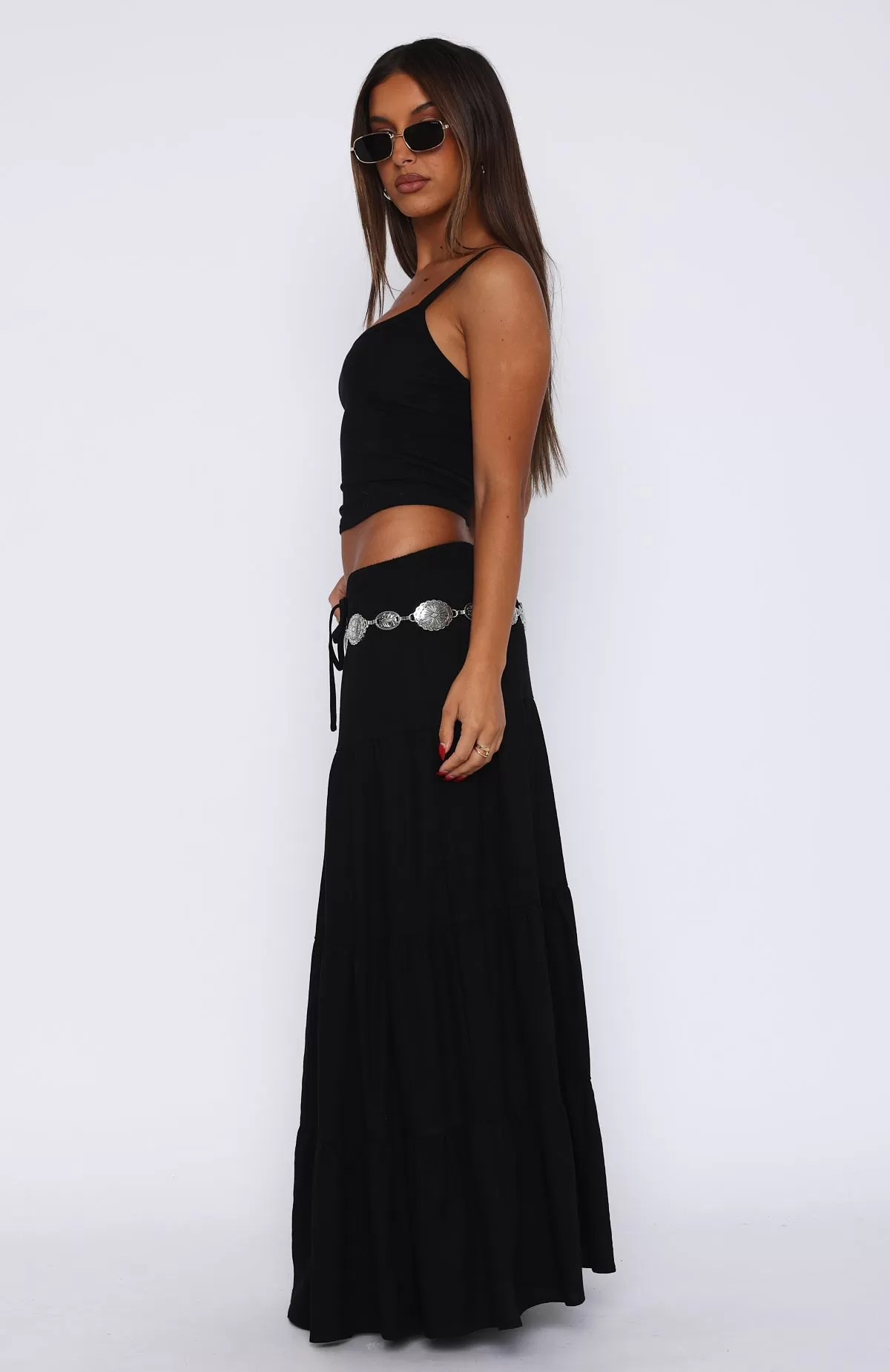 In That Moment Maxi Skirt Black