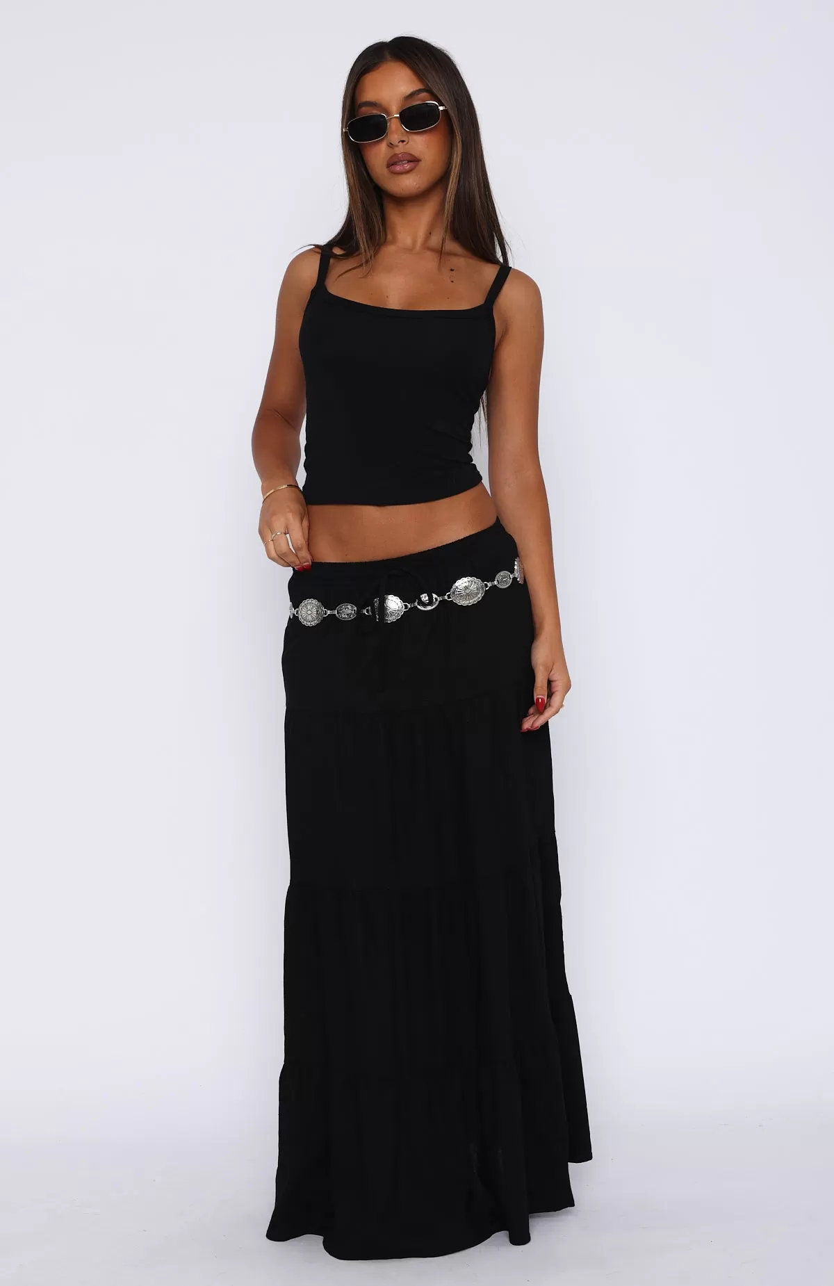 In That Moment Maxi Skirt Black