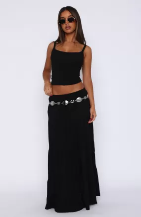 In That Moment Maxi Skirt Black