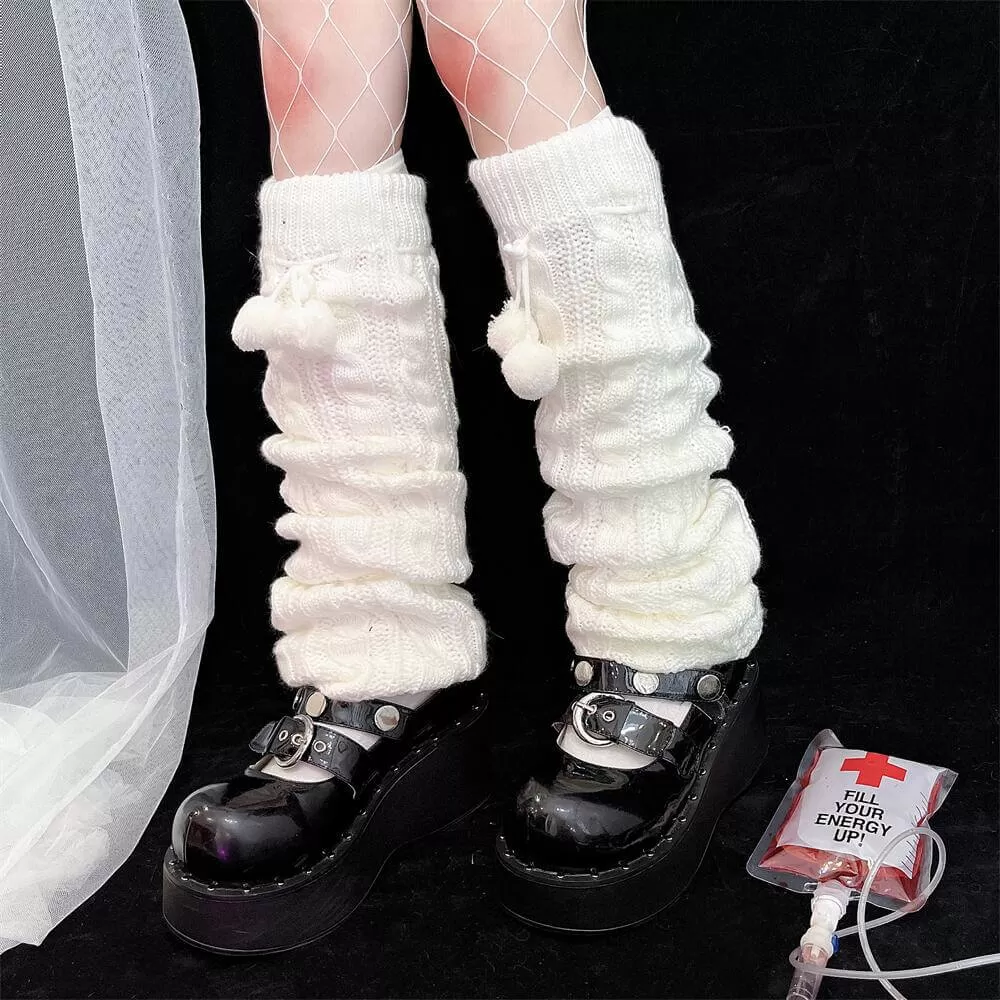 Japanese Harajuku Y2K Spice Girls wool knitted high tube JK knee socks BY9050