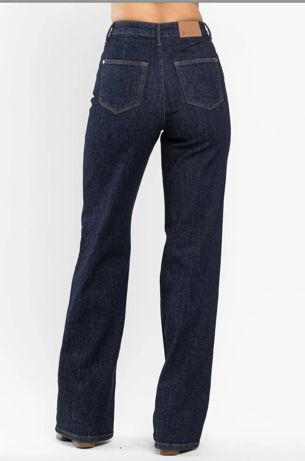 Judy Blue Front Seam Wide Leg Mom Jeans