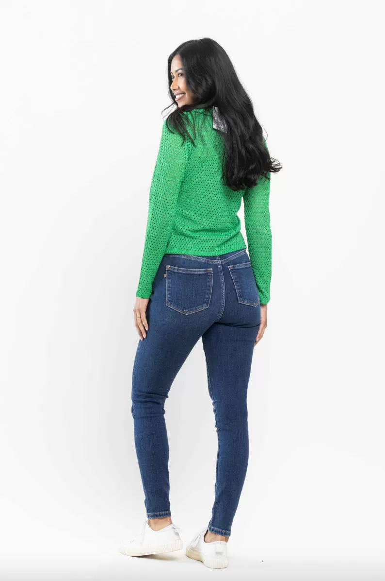 Judy Blue Thermal Skinny Jeans - Dark Wash