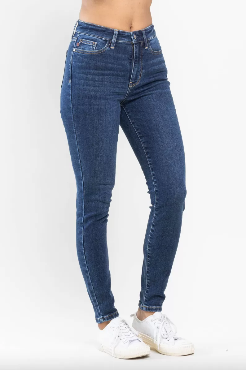 Judy Blue Thermal Skinny Jeans - Dark Wash