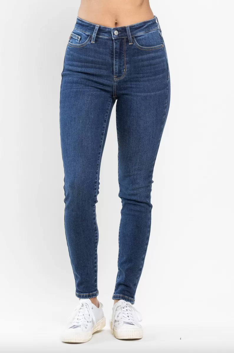 Judy Blue Thermal Skinny Jeans - Dark Wash