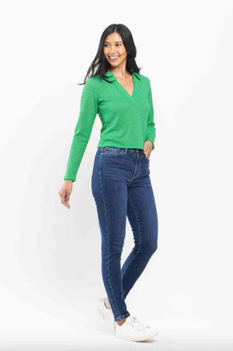 Judy Blue Thermal Skinny Jeans - Dark Wash