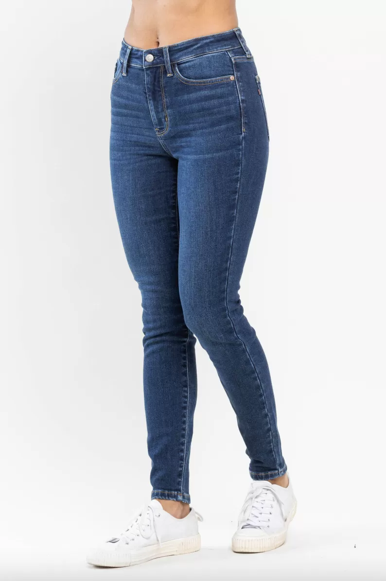 Judy Blue Thermal Skinny Jeans - Dark Wash