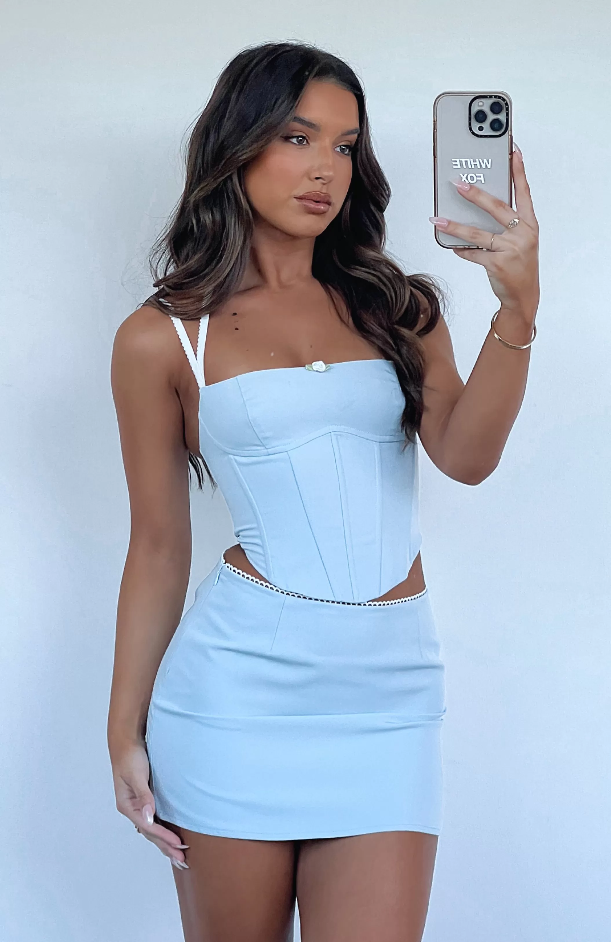 Just A Party Mini Skirt Baby Blue