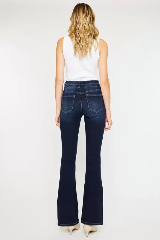 KanCan High Rise Wide Waistband Skinny Bootcut