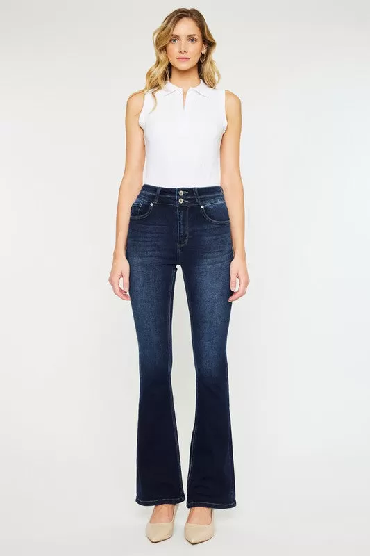 KanCan High Rise Wide Waistband Skinny Bootcut