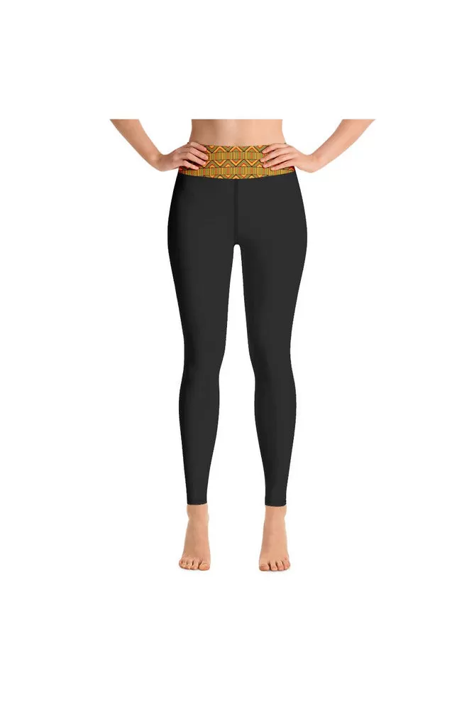 Kente Print Yoga Leggings