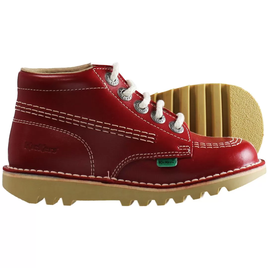 Kickers Hi I Core Kids Red Boots