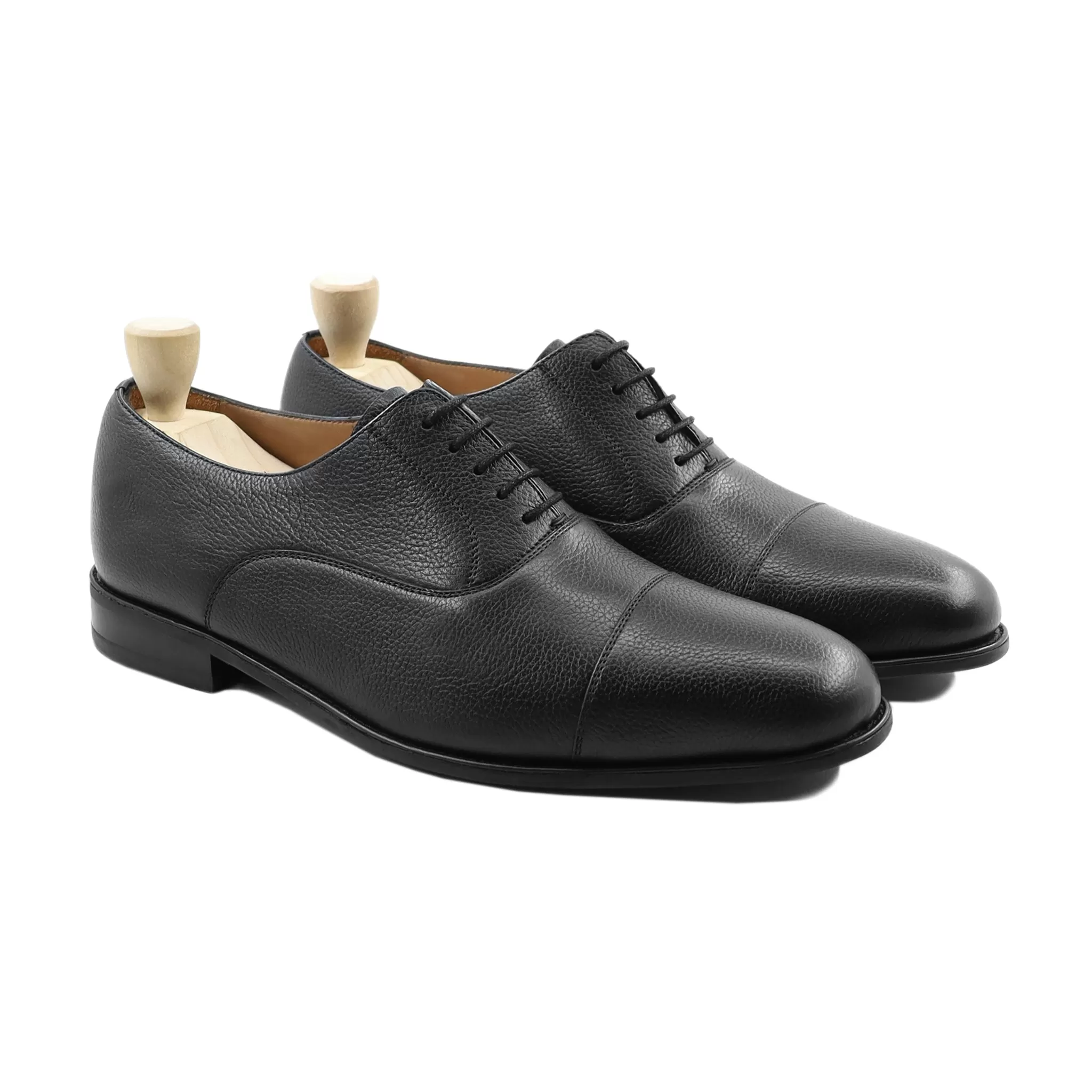 Kotka - Men's Black Pebble Grain Oxford Shoe