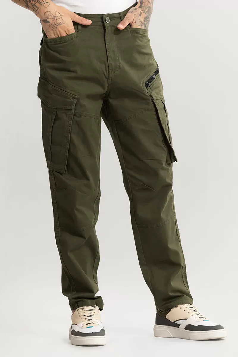 kyubic olive cargo pant