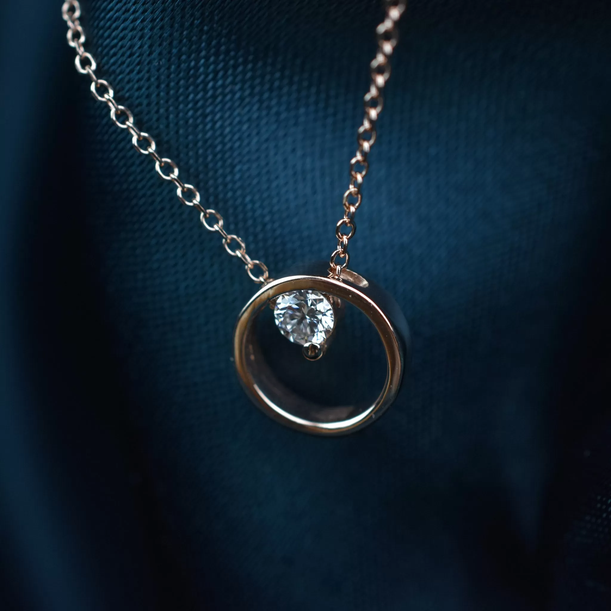 Lab Created Diamond Circle Necklace