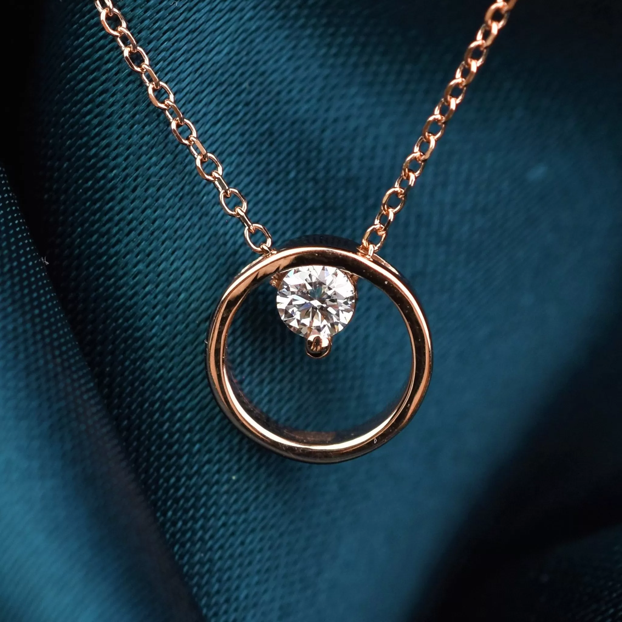 Lab Created Diamond Circle Necklace