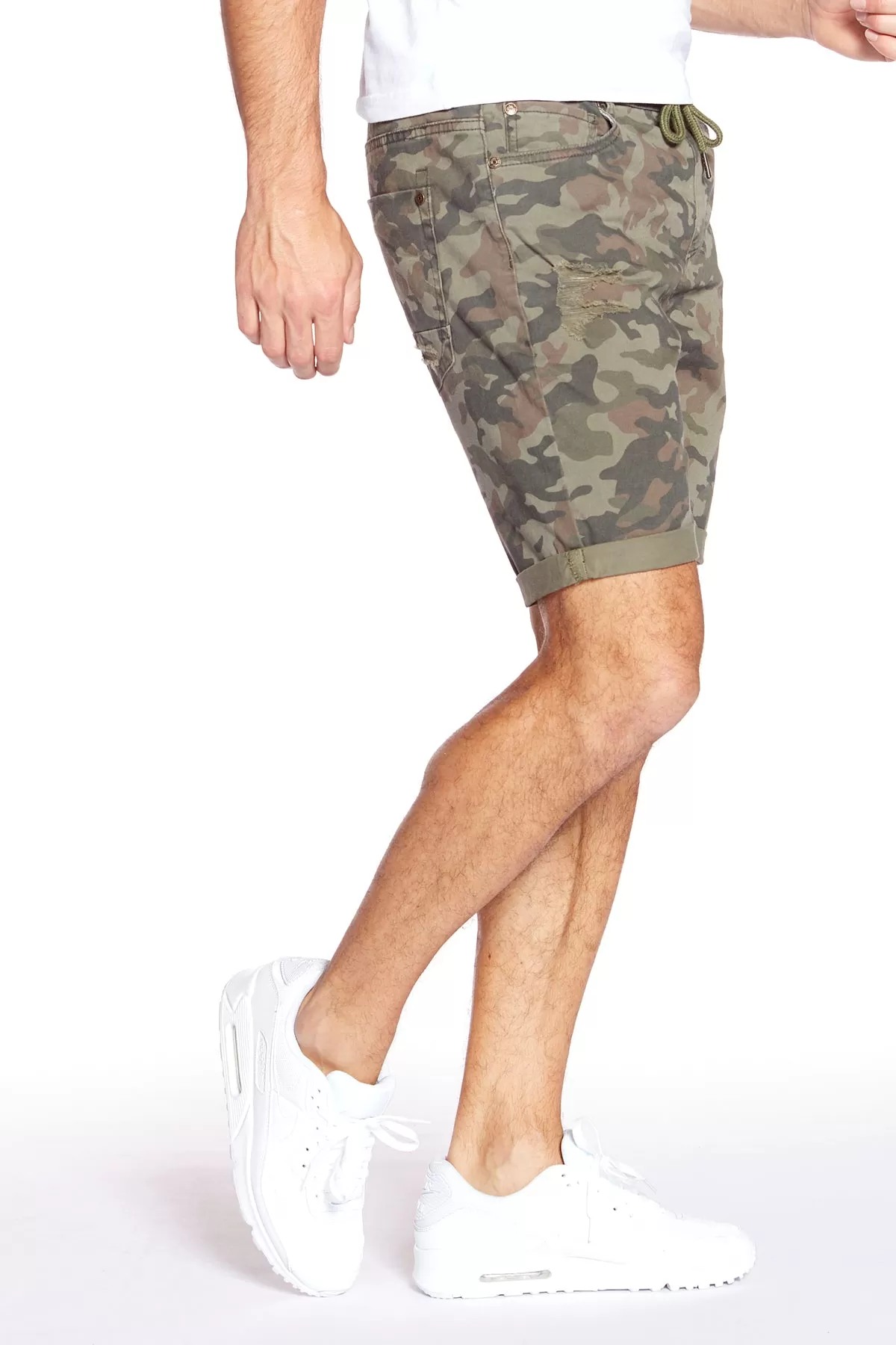 LENNON - Mens Rolled Up Shorts - Camo