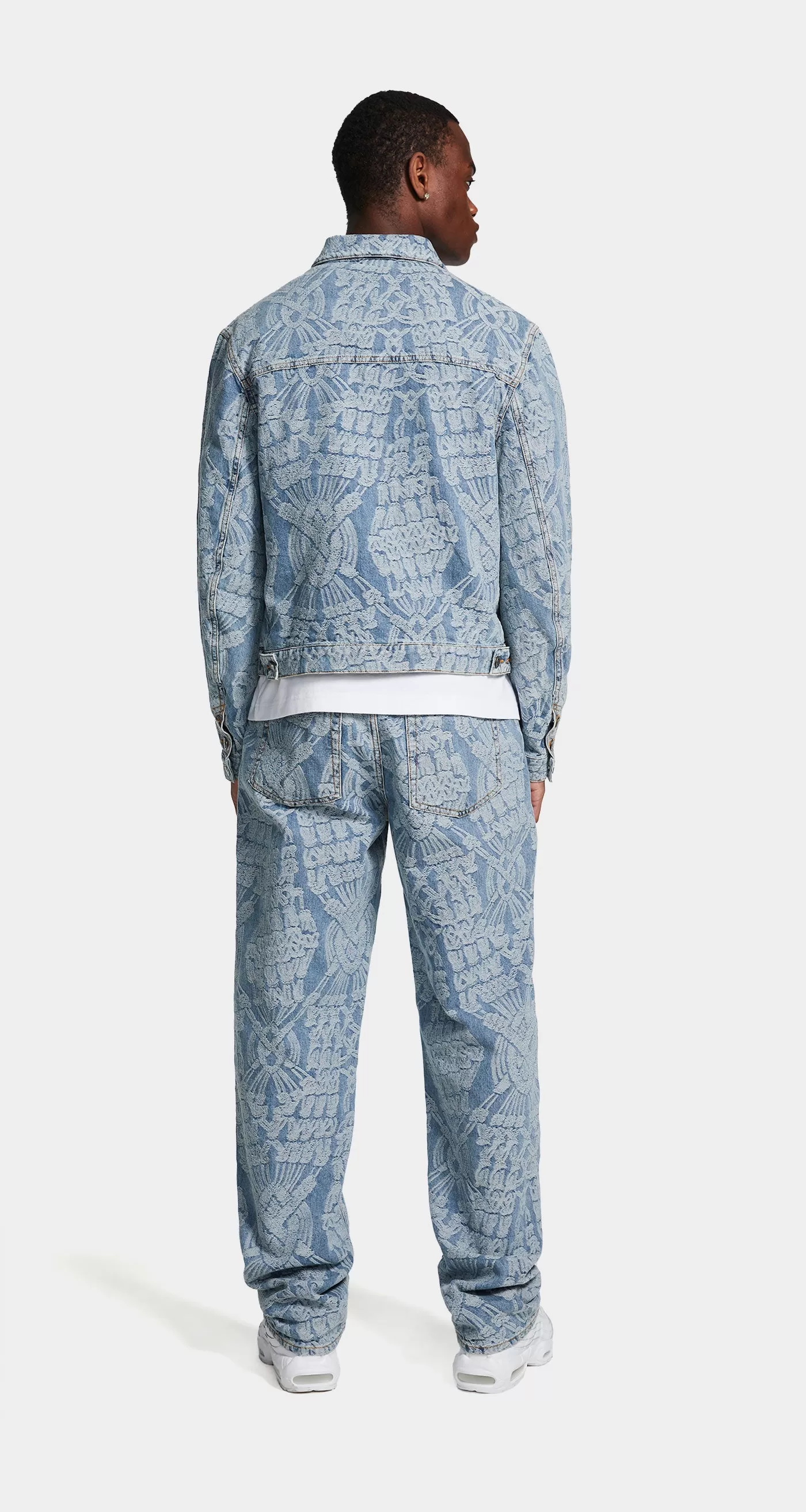 Light Blue Settle Macrame Denim Pants