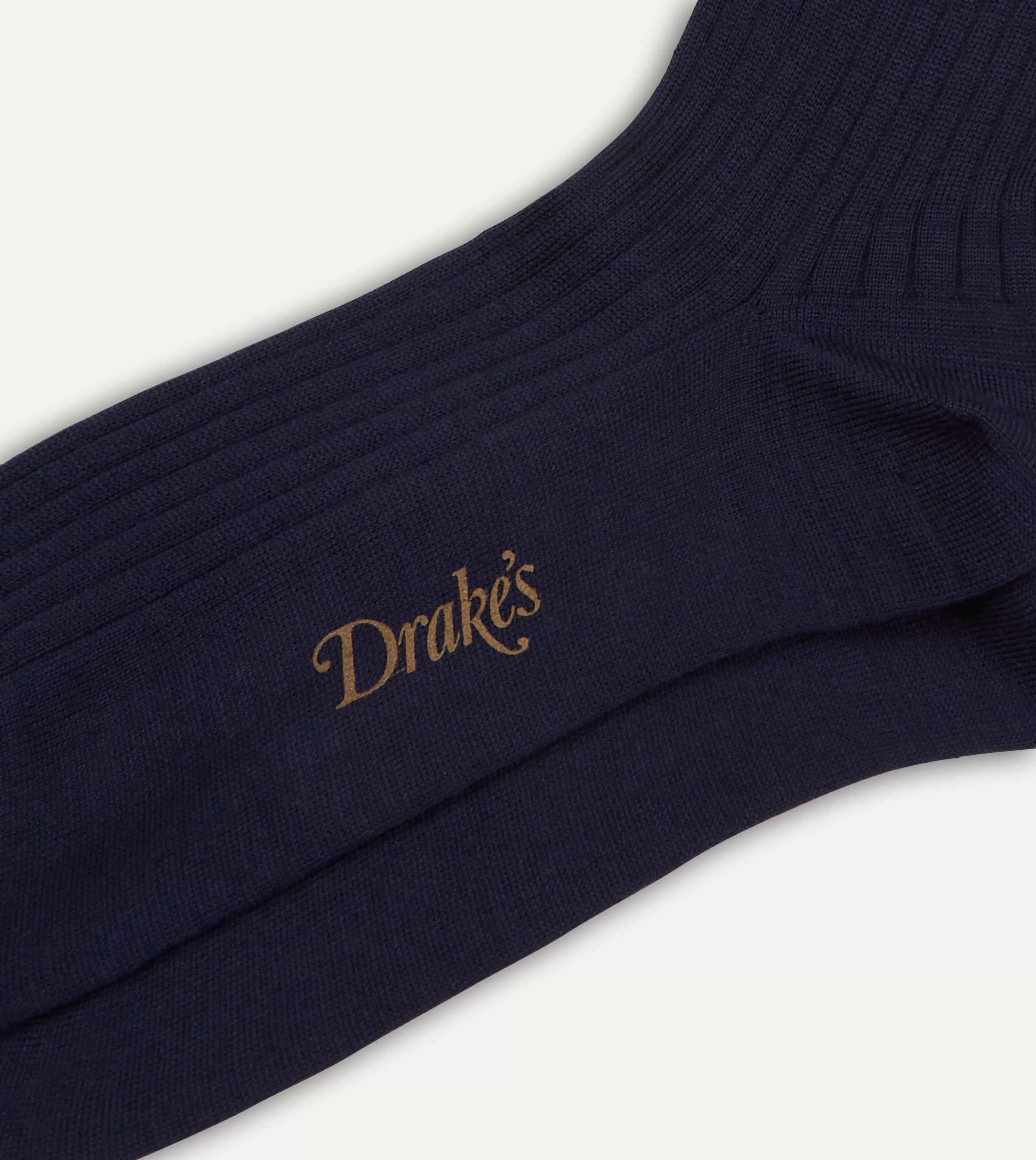 Light Navy Wool Over-the-Calf Socks