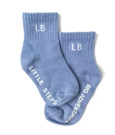 Little Bipsy- Sock 3 Pack- Beige/Sky Blue/Check