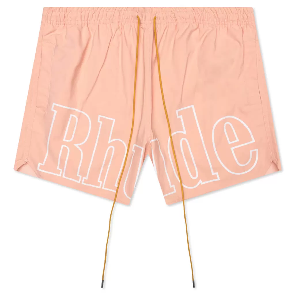 Logo Swim Trunks - Salmon Pink