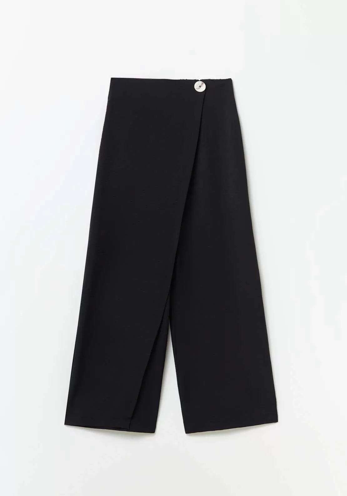 Loose-fit pareo trousers - Black