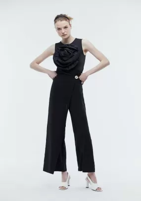 Loose-fit pareo trousers - Black