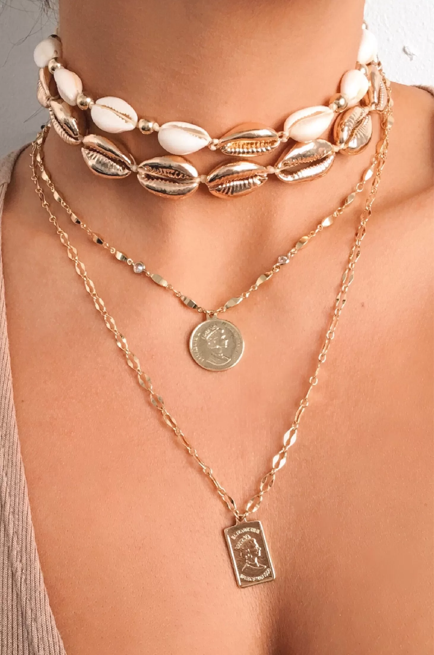 Medallions of Mine Layered Coin Necklace Set