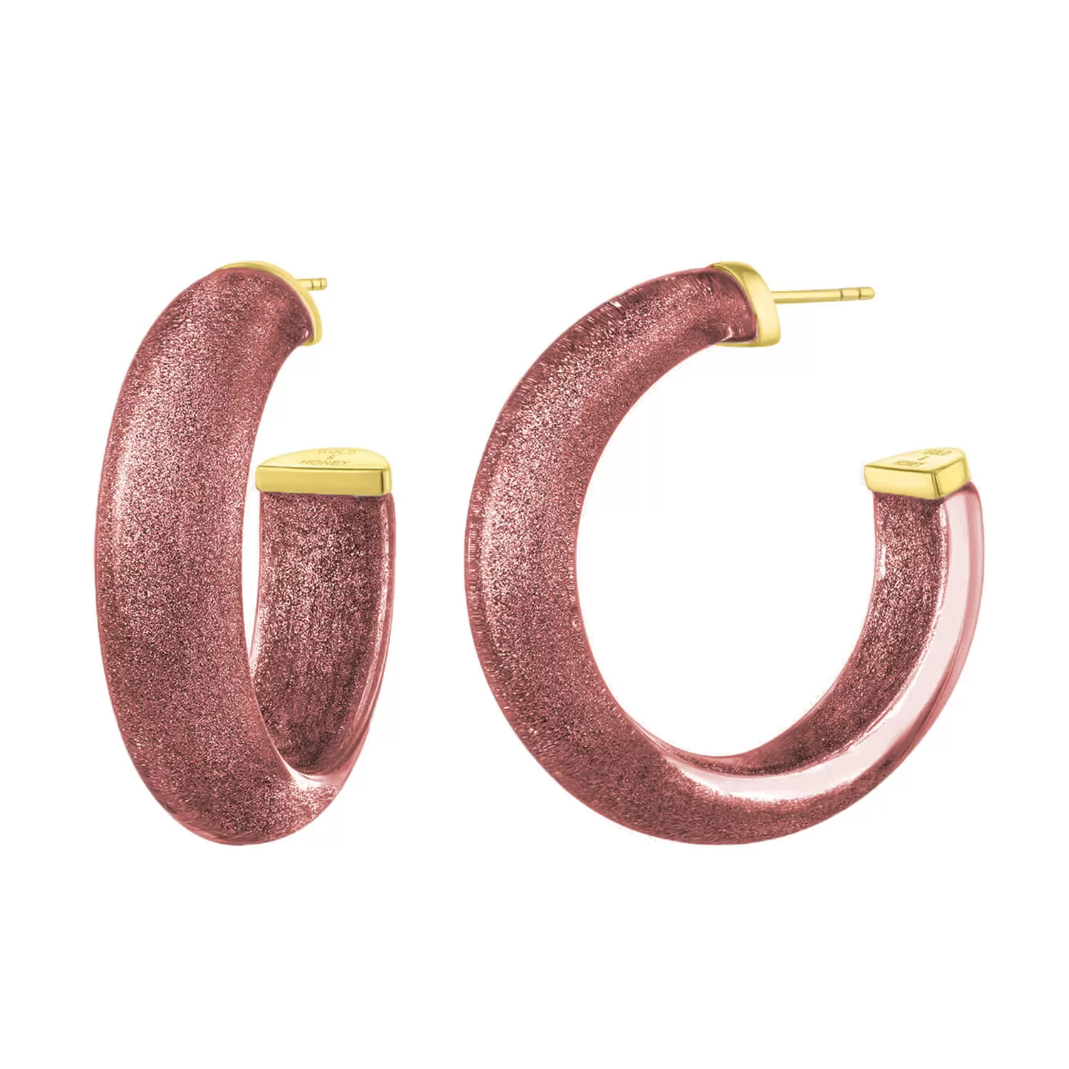 Medium Illusion Hoop Earrings in Neutrals