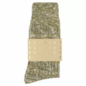 Melange Socks Dark Khaki