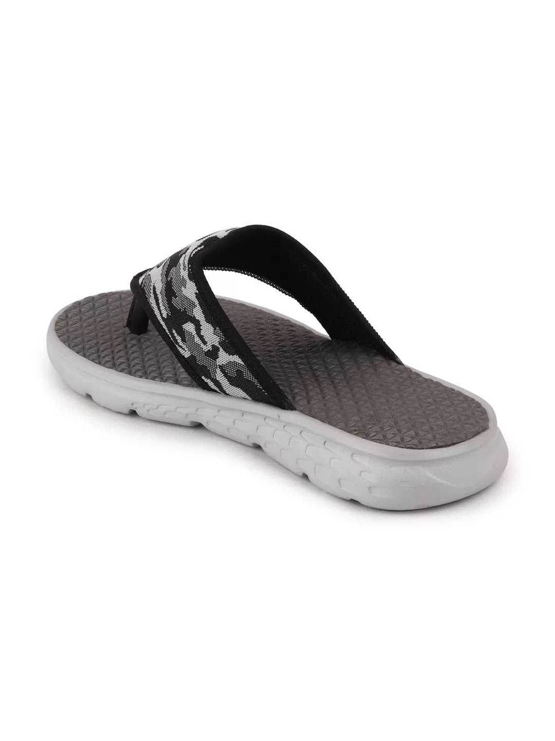 Men Grey Casual Slip-On Printed Flip-Flops