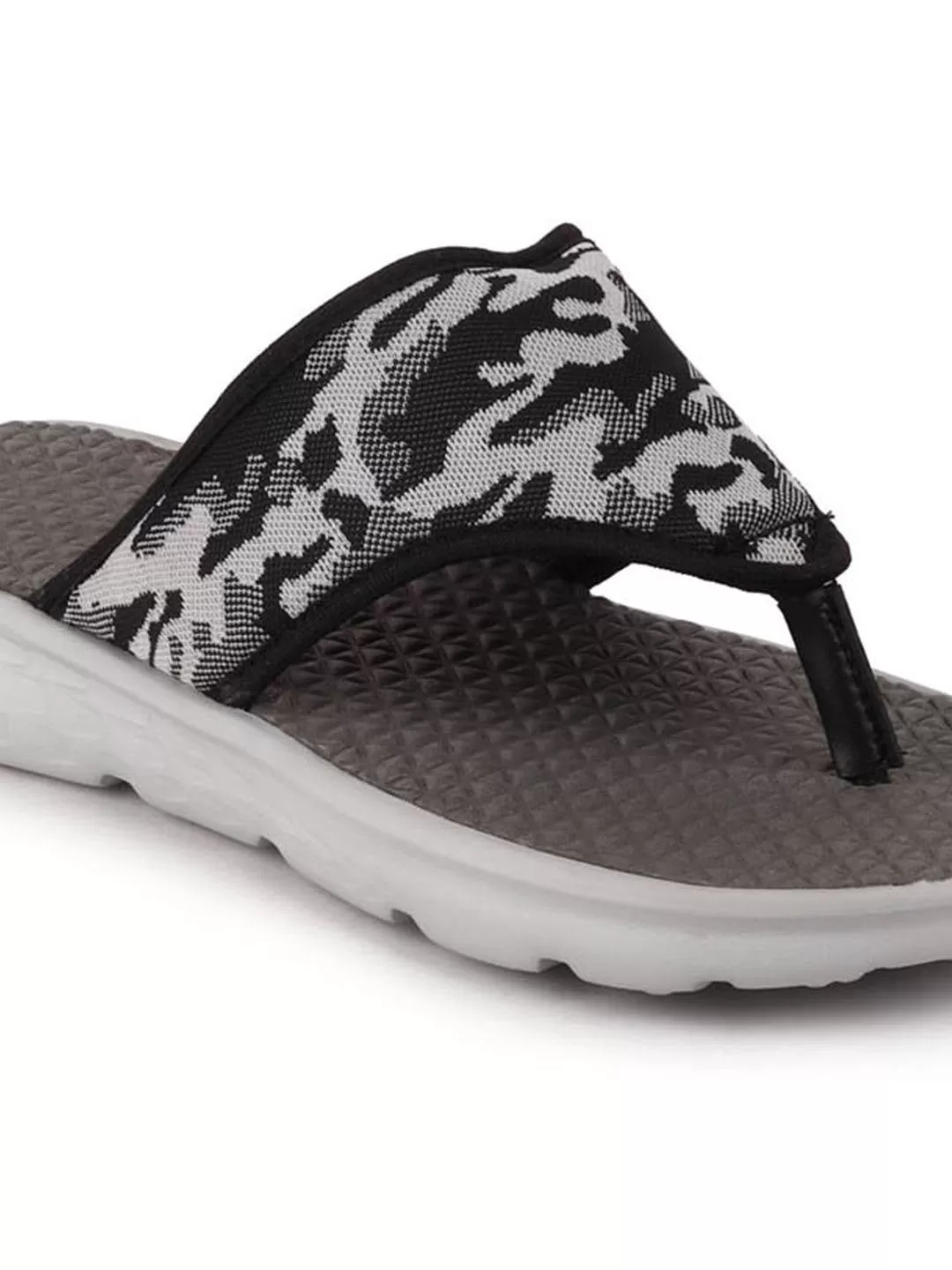 Men Grey Casual Slip-On Printed Flip-Flops