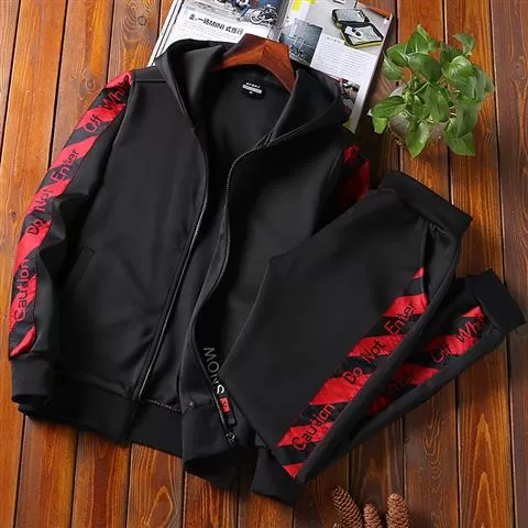 Men Hooded Sweatshirt Jogging Running Sport Suit Male Fitness Suit