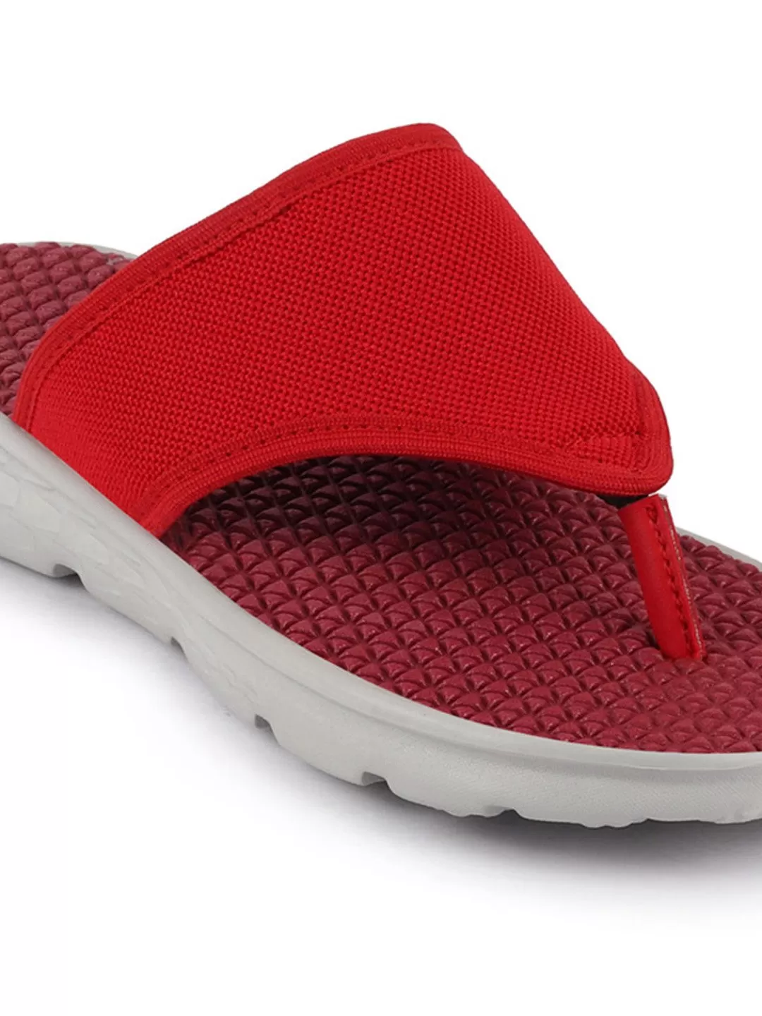 Men Red Slip On Slider Flip Flops