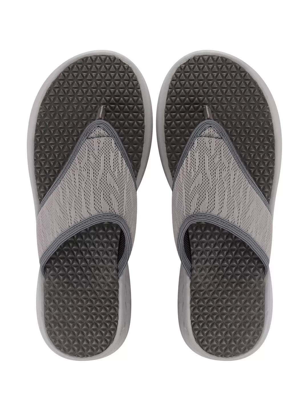 Men Steel Grey Casual Slip-On Flip-Flops