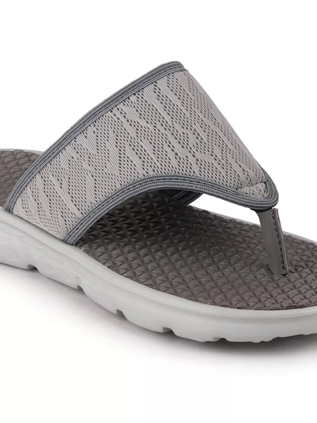 Men Steel Grey Casual Slip-On Flip-Flops