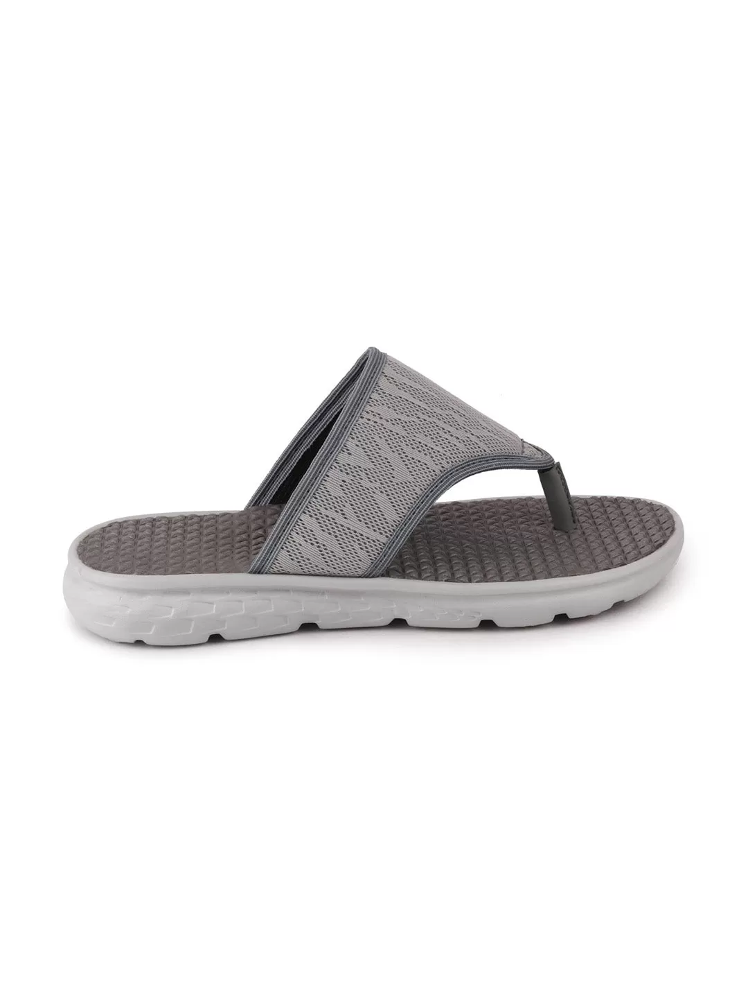 Men Steel Grey Casual Slip-On Flip-Flops