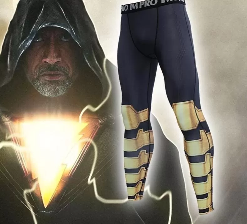 Men's Black Adam Compression Leggings Spats