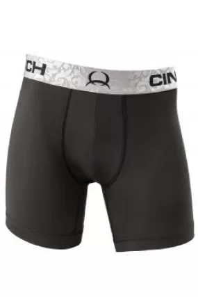 MEN'S Cinch SOLID BLACK 6 BOXER BRIEFS