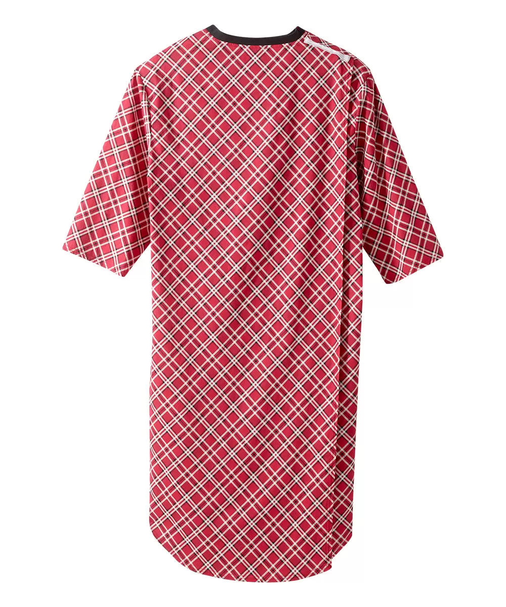 Men's Hospital Gown with Back Overlap