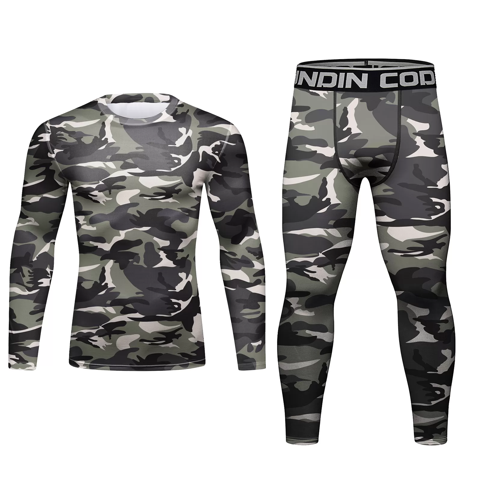 Men's Jungle Camouflage Elite Long Sleeve Compression Set