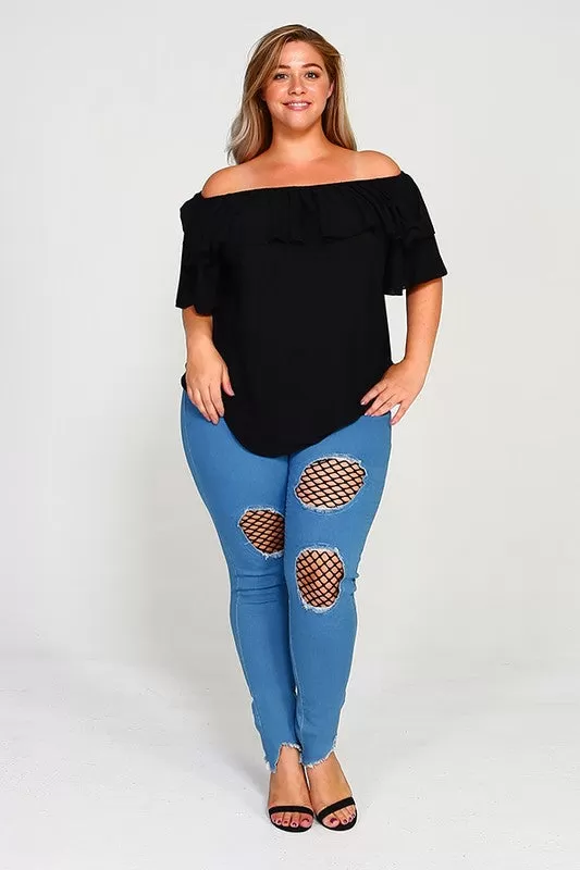 Mesh Insert Jeggings