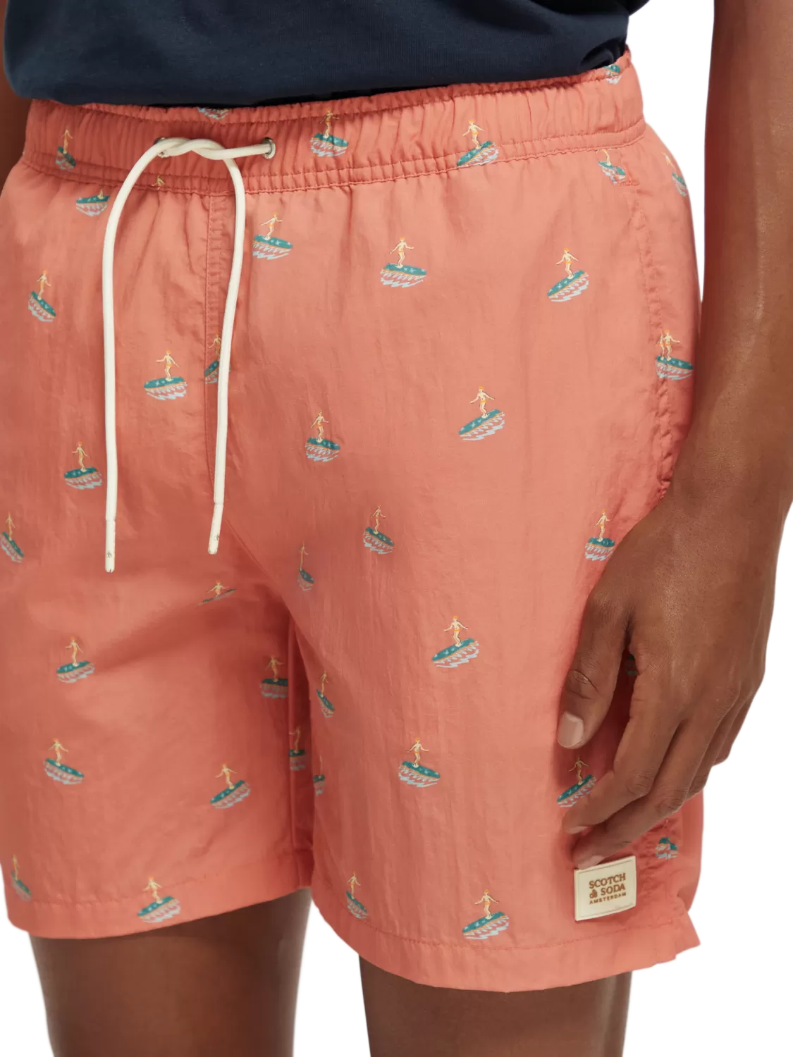 Mini Printed Swimshort | Flamingo Surfer