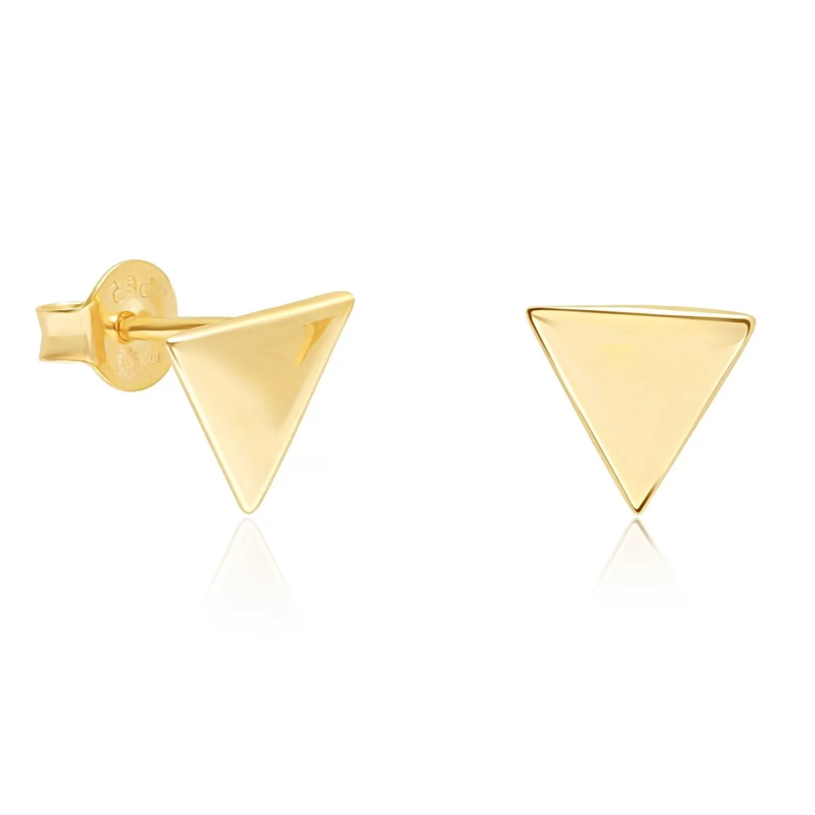 Minimalist Triangle Screw Back Earrings