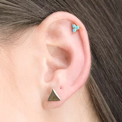 Minimalist Triangle Screw Back Earrings